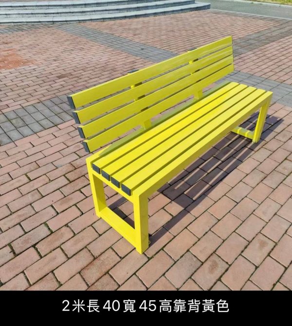 公園戶外鍍鋅靠背椅 - Image 3