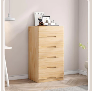 抽屜式窄松木鬥櫃縫隙收納櫃儲物邊櫃床頭柜柜子五斗櫃